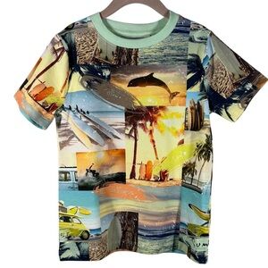 NEW Minymo Beach‎ Photo Tee Shirt Boy's 7 Organic Cotton Short Sleeve